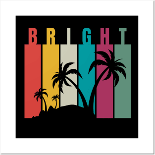 Bright with colors palm trees Posters and Art